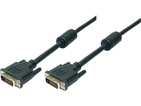 LogiLink 5m DVI-D, 5 m, DVI-D, DVI-D, Sort, Hankjønn/hankjønn