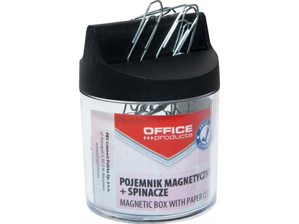 Office Products magnetiskt fack för gem, rund, med gem, transparent