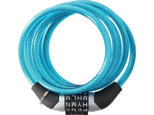 Dunlop sykkellås med kode (blå)