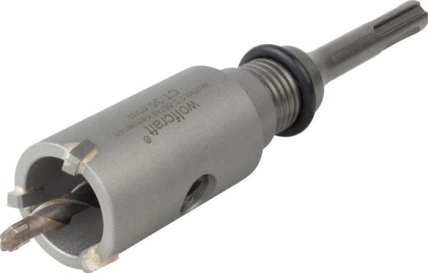 w-fcraft GmbH 5458000, Pyörivä poravasara, Pyöreä leikkuuporanterä, Oikea kierto, 3,5 cm, 70 mm, Kipsi, kevytbetoni, tiili, kivi, marmori, graniitt...