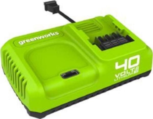 Greenworks 2945107, Batterilader, Grønn, AC, 220 - 240 V, Lithium-Ion (Li-Ion), Akrylonitril-butadien-styren (ABS)