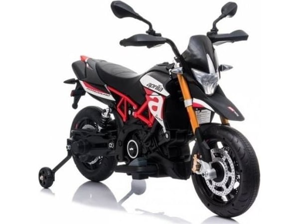 Lean Cars motorsykkelbatteri til Aprilia A007 svart/rød