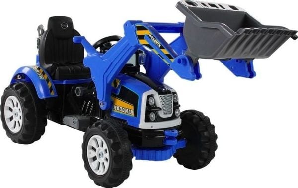 Lean Sport Traktor na akumulator z Łyżką Koparka Niebieski
