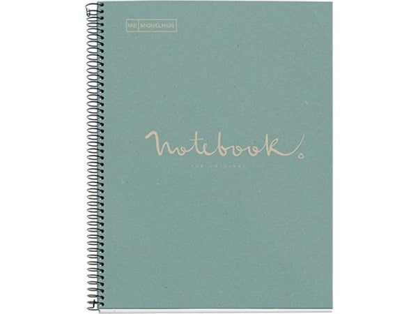 MIQUELRIUS notatbok NB-1 Emotions A4 i ruter – 80 ark, 90 g, grønn