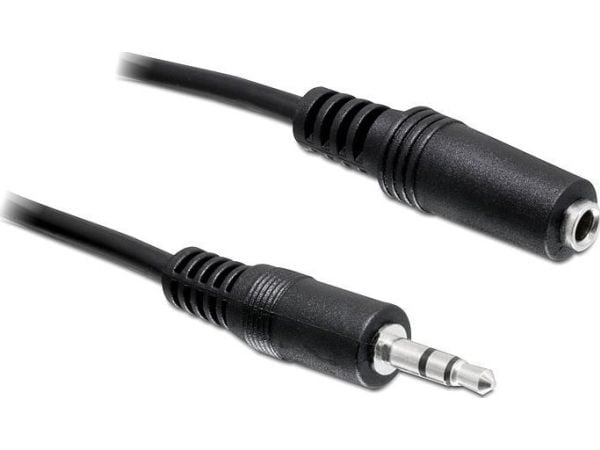 DeLOCK 3.5mm - 3.5mm, 5m, 3.5mm, Uros, 3.5mm, Naaras, 5 m, Musta