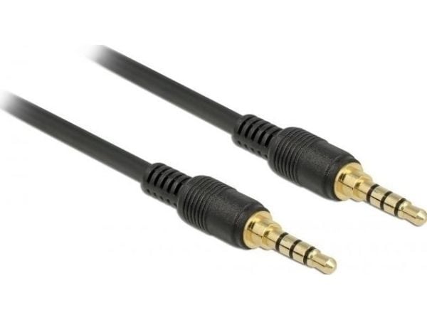 DeLOCK 85598, 3.5mm, Uros, 3.5mm, Uros, 2 m, Musta