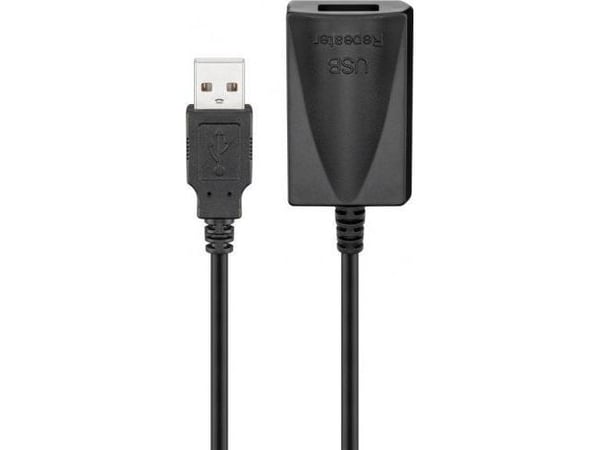 Goobay USB 2.0 5m, 5 m, USB A, USB A, USB 2.0, Hankjønn/hunkjønn, 0,48 Gbit/s