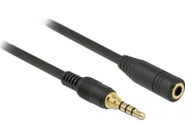 DeLOCK 85629, 3.5mm, Uros, 3.5mm, Naaras, 1 m, Musta