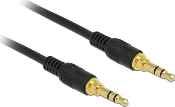 DeLOCK 85547, 3.5mm, Uros, 3.5mm, Uros, 1 m, Musta