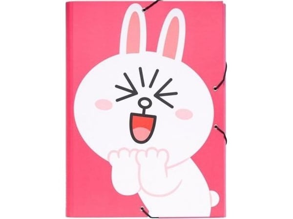 Line Friends - Mappe for oppbevaring av dokumenter bunny CONY A4 (24 x 34 cm)