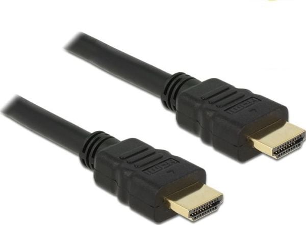 DeLock - Video/lyd/nettverkskabel - HDMI - 28 AWG - HDMI, 19-pinners (M) - HDMI, 19-pinners (M) - 50 cm - Svart (84751)