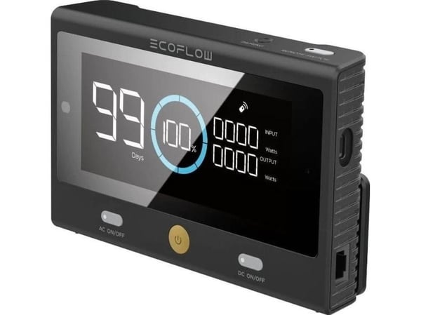 EcoFlow 50049001, Kannettava virta-asema, Bluetooth, Painikkeiden painaminen, Sisäänrakennettu näyttö, Musta