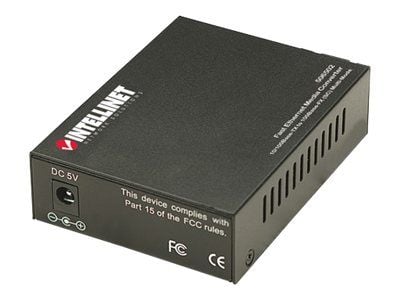 Intellinet Fast Ethernet Media Converter, 10/100Base-Tx to 100Base-Fx (SC) Multi-Mode, 2 km (1.24 mi) - Fibermedieomformer - 100Mb LAN - 10Base-T, ...