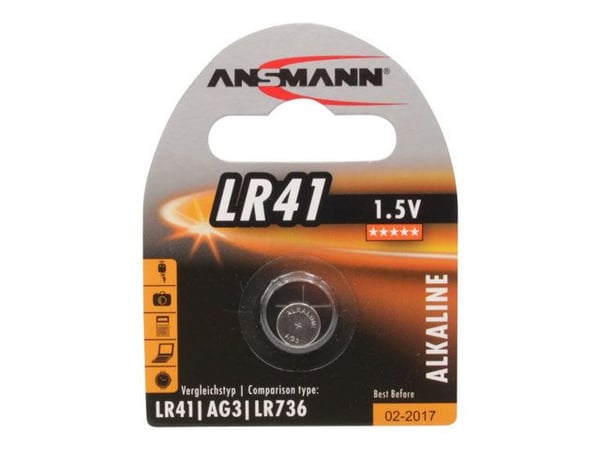 ANSMANN - Batteri LR41 - Alkalisk