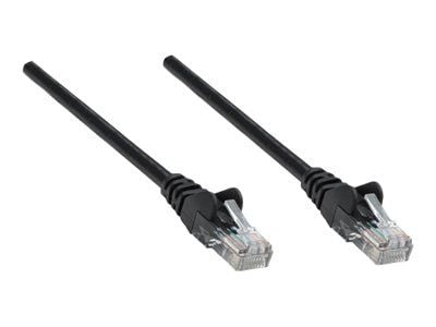 Intellinet Network Patch Cable, Cat5e, 1m, Black, CCA, U/UTP, PVC, RJ45, Gold Plated Contacts, Snagless, Booted, Lifetime Warranty, Polybag - Kobli...