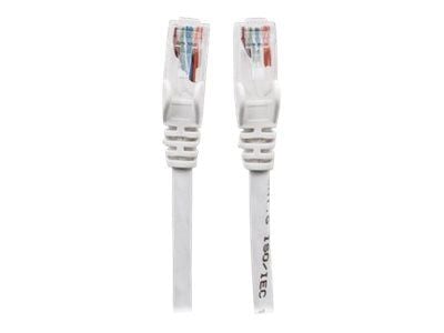 Intellinet - Koblingskabel - RJ-45 (hann) til RJ-45 (hann) - UTP - CAT 6 - formstøpt, uten hindringer - hvit