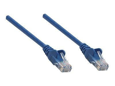 Intellinet Network Patch Cable, Cat5e, 10m, sininen, CCA, U/UTP, PVC, RJ45, kullatut koskettimet, Snagless, Booted, Lifetime Warranty, Polybag - Pa...
