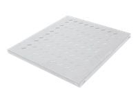 Intellinet 19" Fixed Shelf, 1U, 525mm Depth, Max 100kg, Grey - Rack-hylle - grå, RAL 7035 - 1U - 19"