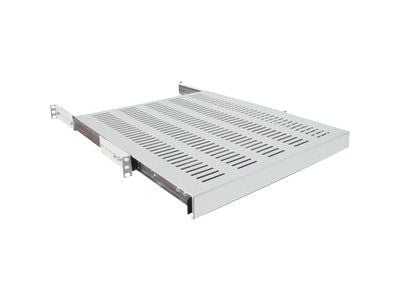 Intellinet 19" Sliding Shelf, 1U, For 600 to 800mm Depth Cabinets & Racks, shelf depth 350mm, Grey - Rack-hylle - grå, RAL 7035 - 1U - 19"