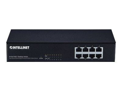 Intellinet 8-porttinen Fast Ethernet PoE+ -kytkin, 8 x PoE-portit, IEEE 802.3at/af Power-over-Ethernet (PoE+/PoE), Endspan, Desktop, Box - Kytkin +...