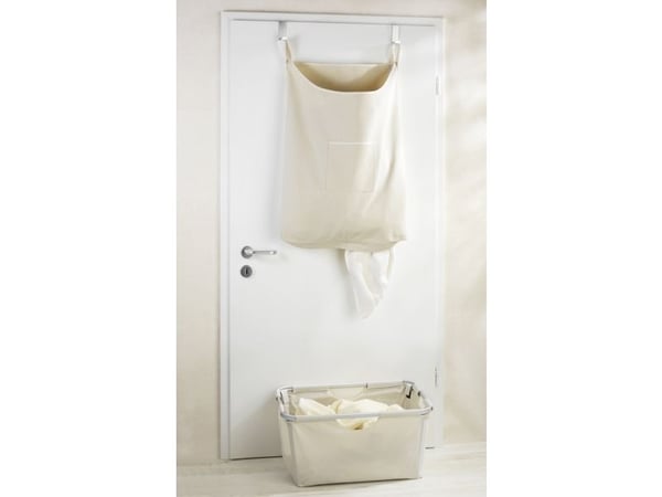 WENKO Canguro, 65 l, Bomull, Rustfritt stål, Beige, Sølv, Hengekrok, 520 mm, 100 mm