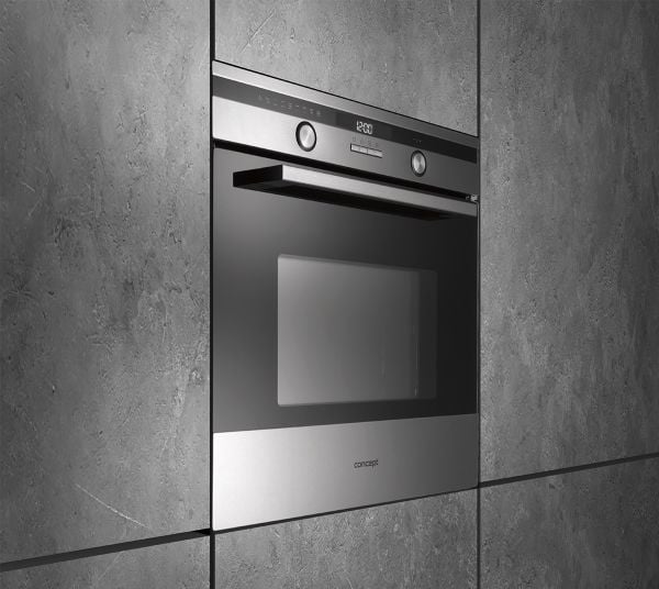 Concept etv7460ss, Medium, Elektrisk ovn, 70 l, 70 l, Innebygget, Svart, Rustfritt stål