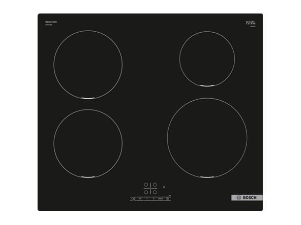 Bosch Serie | 4 PUE611BB6E - Induksjonskomfyrtopp - 4 plater - Nisje - bredde: 56 cm - dybde: 49 cm - uten ramme - svart