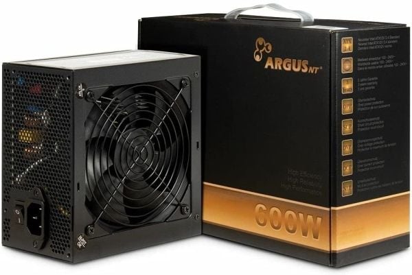 Argus BPS-600 - Strømforsyning (intern) - ATX12V 2.4 - 80 PLUS Bronze - AC 100/240 V - 600 watt - aktiv PFC