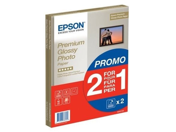 Epson Premium Glossy Photo Paper BOGOF - Blank - A4 (210 x 297 mm) - 255 g/m² - 15 ark fotopapper (paket om 2) - för EcoTank ET-2650, 2750, 2751, 2...