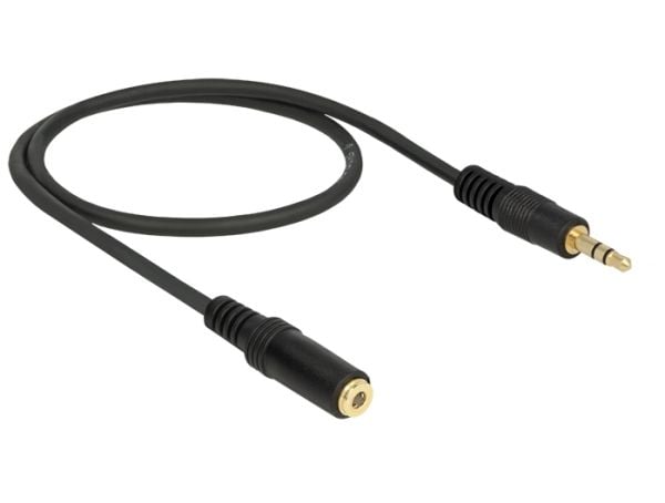 Delock - Lydforlengelseskabel - mini-phone stereo 3.5 mm hunn til mini-phone stereo 3.5 mm hann - 50 cm - svart