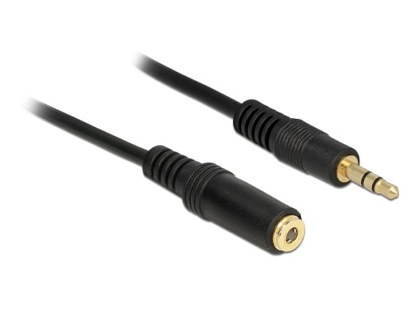 DeLOCK 83766, 3.5mm, Uros, 3.5mm, Naaras, 2 m, Musta