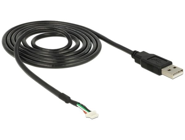 Delock camera plug V1.9 - Intern-til-ekstern USB-adapter - 5-pins terminalblokk (P) til USB (hann) - 1.5 m - svart - for P/N: 96366, 96381