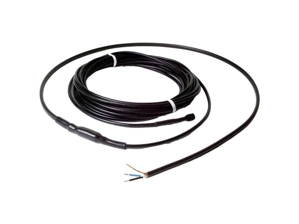 Deviflex-lämmityskaapeli 78 m 30 W/m, jossa on betoniin upotettava suojus Jään ja lumen sulattamiseen kouruissa, ajoteillä jne