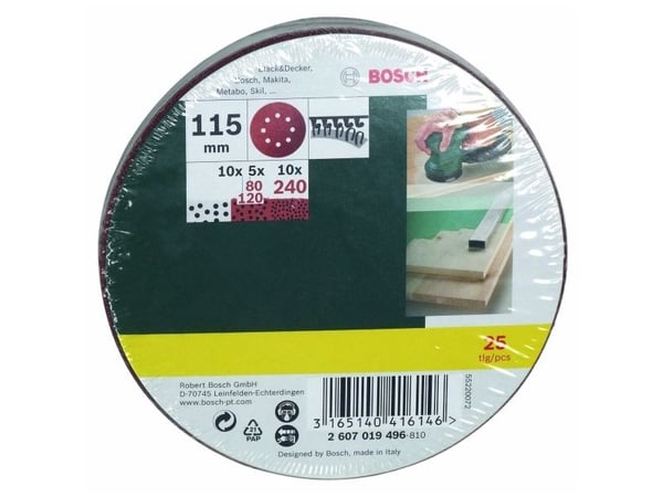 Bosch SLIBEBLADSÆT EXCENT 115MM ASS 25 STK PL