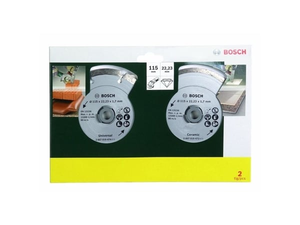 Bosch - Timanttinen leikkuukiekko - 2 kpl - 115 mm