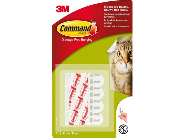 COMMAND erstatningsremmer til gjenbrukskroker 12 stk.