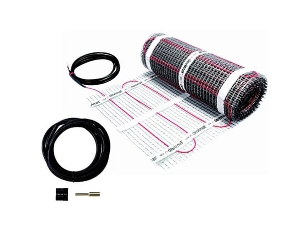 DEVImat 150T (150W/m²) varmematte 3,5 mm, 750W 5M² 0,5X10M 230V, selvklebende for både total- og komfortvarme