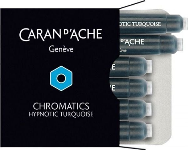 Caran d`Arche Chromatics turkise blekkpatroner 6 stk. Caran d`Arche Chromatics turkise blekkpatroner 6 stk.