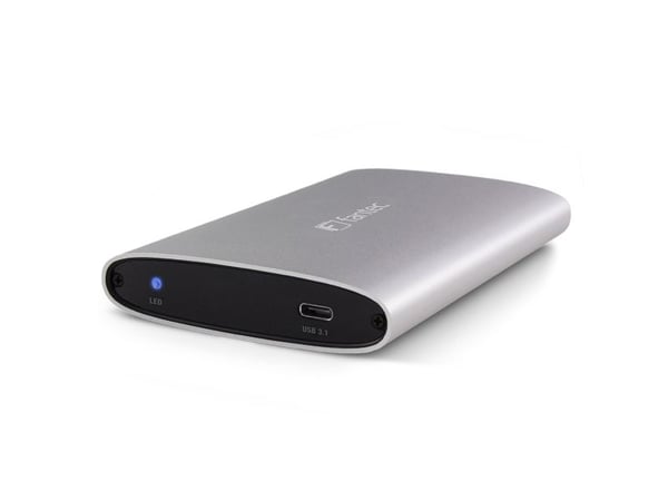 FANTEC ALU-25U31 - Lagringskabinett - 2,5" - SATA 6Gb/s - USB 3.1 (Gen 2) - sølv