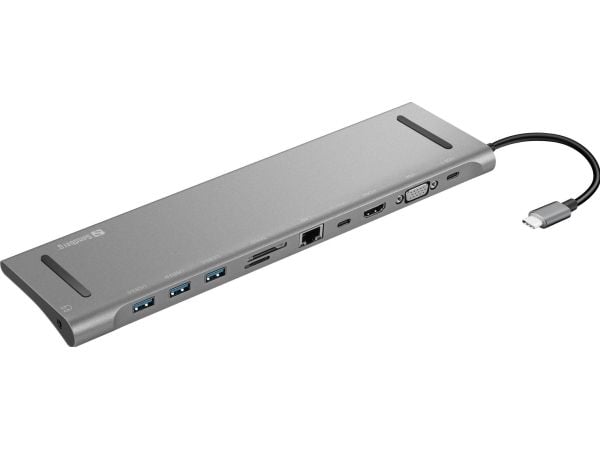 Sandberg USB-C 10-in-1 Docking Station, Alu
