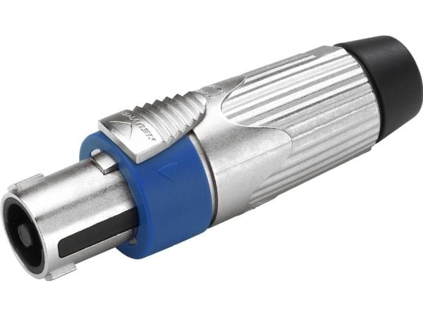 Neutrik NLT4FXX, speakON, Sølv, Sort, Blå, Hunkjønn, Rett, Metall, Kopper