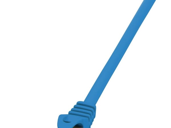 LogiLink PrimeLine - Koblingskabel - RJ-45 (hann) til RJ-45 (hann) - SFTP, PiMF - CAT 6a - halogenfri, formstøpt, uten hindringer - blå
