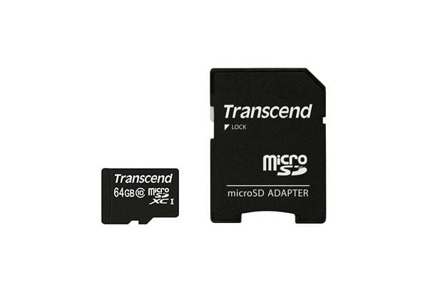 Transcend Premium - Flashminnekort (microSDHC til SD-adapter inkludert) - 64 GB - UHS Class 1 / Class10 - 300x - microSDXC UHS-I