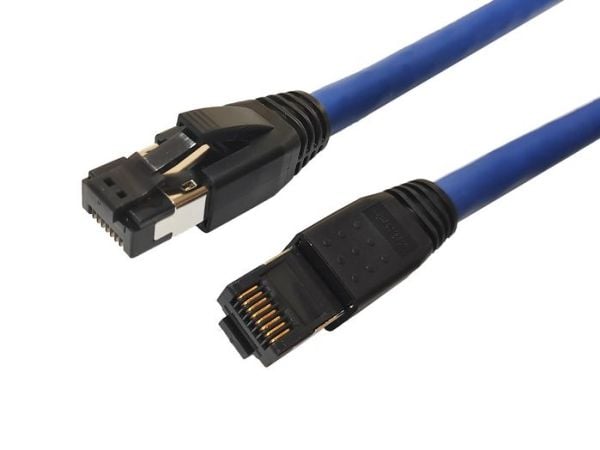 Microconnect MC-SFTP8010B, 10 m, Cat8.1, S/FTP (S-STP), RJ-45, RJ-45, Sininen