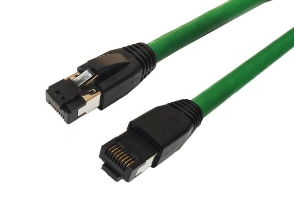 Microconnect MC-SFTP80025G, 0,25 m, Cat8.1, S/FTP (S-STP), RJ-45, RJ-45, Vihreä