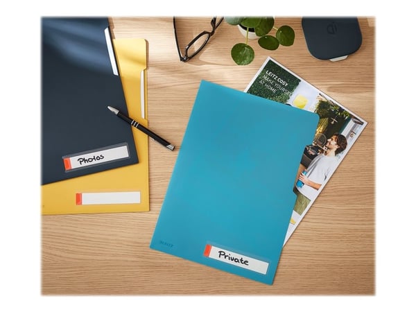 Leitz Cosy Privacy - L-formet mappe - for A4 (210 x 297 mm) - kapasitet: 40 ark - rolig blått