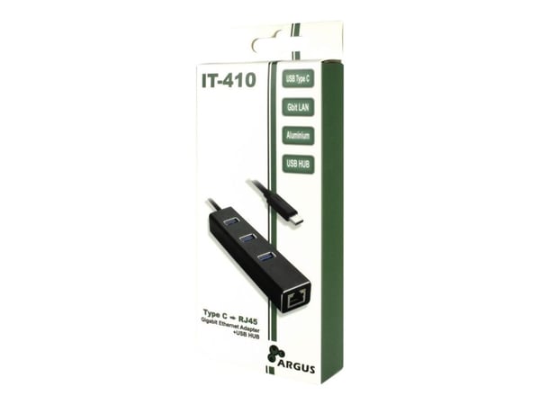 Argus IT-410 - Keskitin - 3 x SuperSpeed USB 3.0 + 1 x 10/100/1000 - pöytätietokoneet