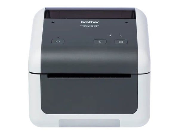 Brother TD-4210D - Etikettskriver - direktetermisk - Rull (11,8 cm) - 203 dpi - inntil 127 mm/sek - USB 2.0, seriell - hvit, grå