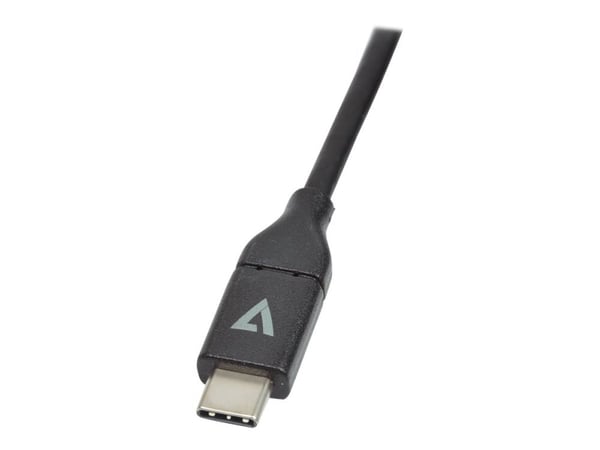 V7 - Adapterkabel - USB-C (hann) til HD-15 (VGA) (hann) - 2 m - tommelskruer, 1200p støtte 60 Hz - svart