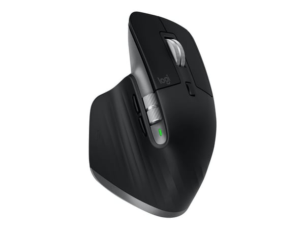 Logitech MX Master 3S (For Mac) - Mus - laser - 7 knapper - trådløs - Bluetooth, 2,4 GHz - Logitech BOLT-mottaker - grafitt